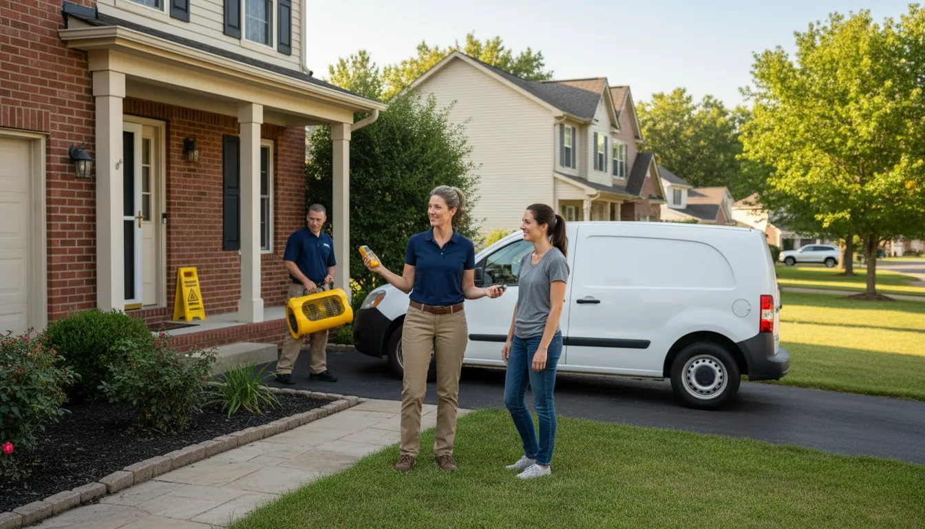 Residential water damage restoration in Garwin, IA